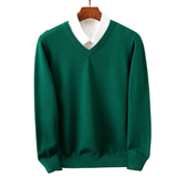 Elegancki Sweter z V-dekoltem