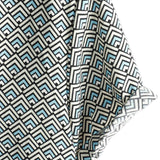 Męska Koszula Bawełniana Casual Vintage Geometryczna z Guzikami na Lato Retro Krótki Rękaw