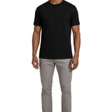 Męska T-shirt Slim-Fit Mercerizowana w Kolorze Czarnym