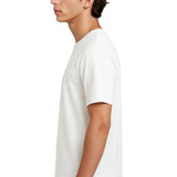 Męska koszulka T-shirt z bawełny – Oddychająca krótki rękaw okrągły dekolt – Biała