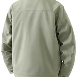 Lekka Twill Kurtka dla Mężczyzn – Groszkowa Zielona – Regular Fit