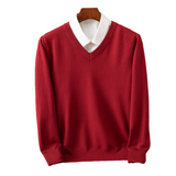 Elegancki Sweter z V-dekoltem