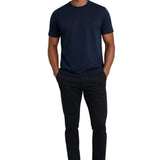 Męska T-Shirt Slim-Fit w Kolorze Morskiego Niebieskiego