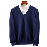Elegancki Sweter z V-dekoltem