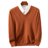 Elegancki Sweter z V-dekoltem