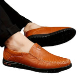 Eleganckie Skórzane Loafers