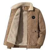 Elegancka Kurtka Sztruksowa z Fleece