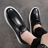 Casual Skórzane Buty Slip-On