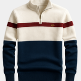 Sweter Męski z Zamkiem pod Szyją