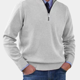 Elegancki Sweter Męski z Półzamkiem