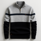 Sweter Męski z Zamkiem pod Szyją