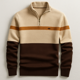 Sweter Męski z Zamkiem pod Szyją